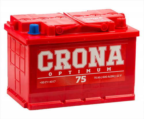 Аккумулятор CRONA 75 Обратная (600А 175*278*190)