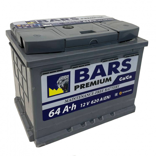 Аккумулятор BARS 64 Обратная (620А 175*242*190)