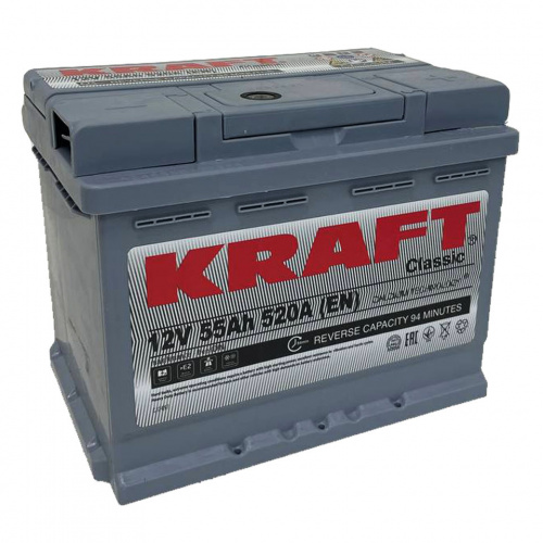 Аккумулятор KRAFT 55 Обратная (520А 175*242*190)
