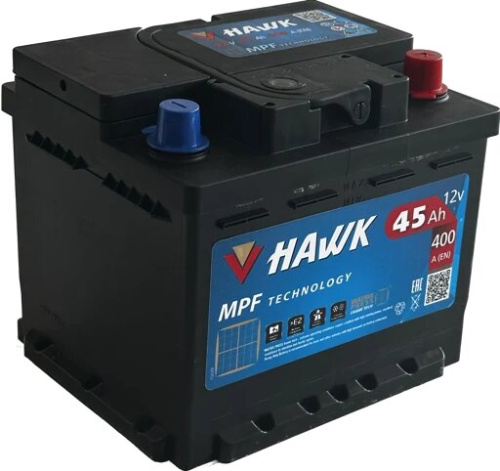 Аккумулятор HAWK 45 Обратная (400А 175*207*175)