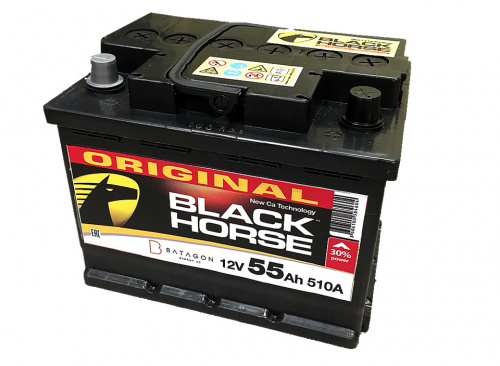Аккумулятор Black Horse 55 Обратная (500А 175*242*175)