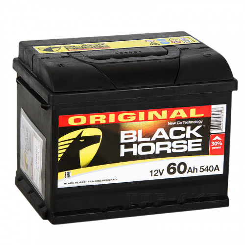Аккумулятор Black Horse 60 Прямая (530А 175*242*190)