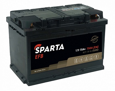 Аккумулятор SPARTA 75 Обратная (750А 175*278*190)