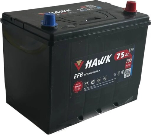 Аккумулятор HAWK 75 Обратная (700А 173*260*220)