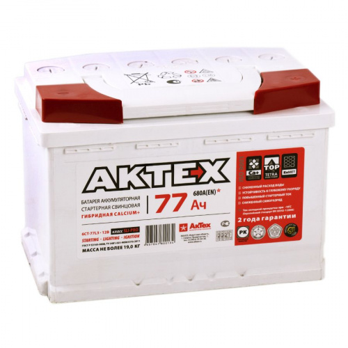 Аккумулятор AKTEX 77 Обратная (680А 175*278*190)