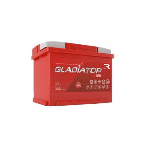Аккумулятор GLADIATOR 55 Обратная (550А 175*242*190)