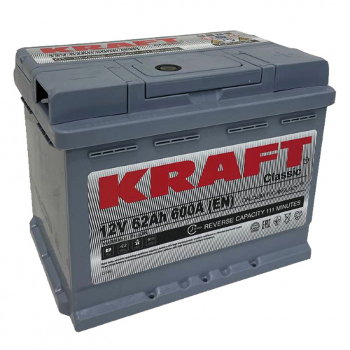 Аккумулятор KRAFT 62 Обратная (600А 175*242*190)