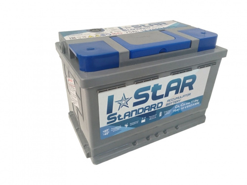 Аккумулятор I-STAR 75 Обратная (650А 175*278*190)