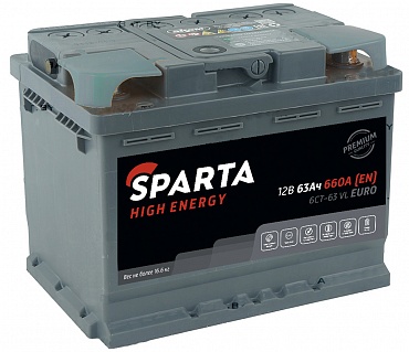 Аккумулятор SPARTA 63 Обратная (660А 175*242*190)