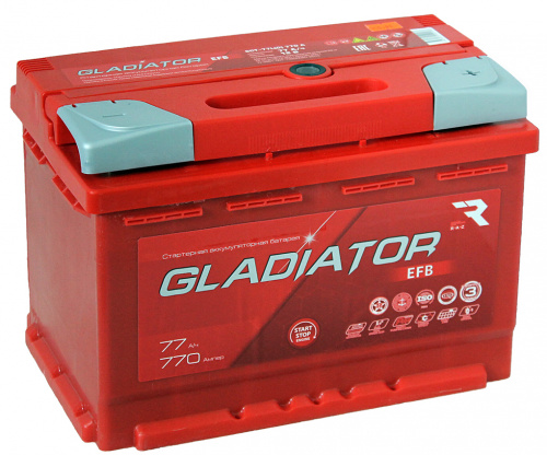 Аккумулятор GLADIATOR 77 Обратная (770А 175*278*190)