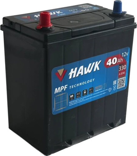 Аккумулятор HAWK 40 Прямая (330А 134*196*226)