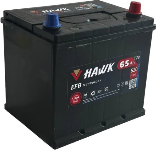 Аккумулятор HAWK 65 Обратная (620А 175*230*220)