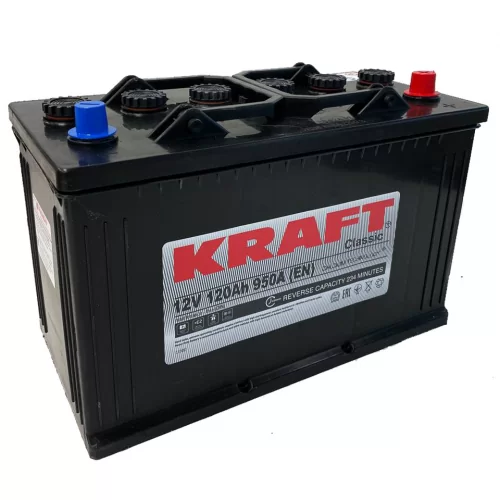 Аккумулятор KRAFT 120 Обратная (950А, 347*175*225)