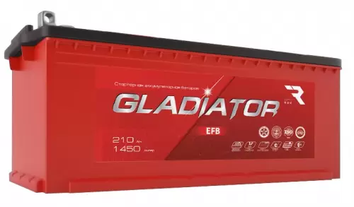 Аккумулятор GLADIATOR 210 Обратная (1450А, 516*223*223)