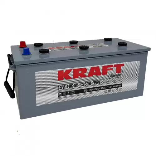 Аккумулятор KRAFT 190 Грузовая евро (L+) (1250А, 480*223*223)