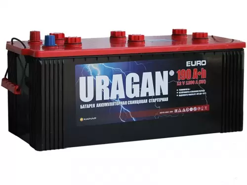 Аккумулятор URAGAN 190 Обратная (1200А, 480*223*223)