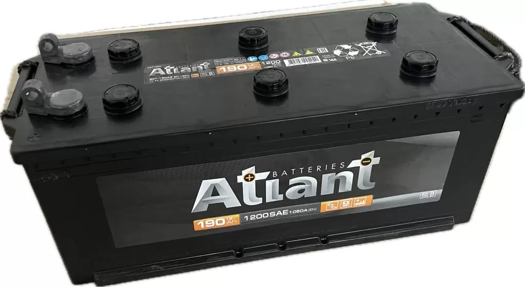 Аккумулятор ATLANT Black 190 прямая R+(1200А, 513*223*223) болт
